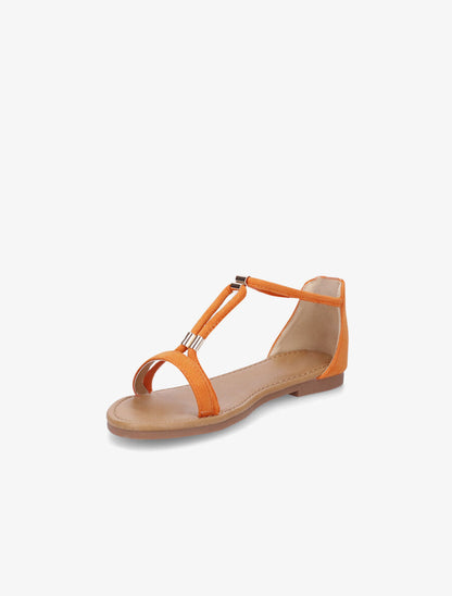 Nu-pieds en suédine - Orange - 3