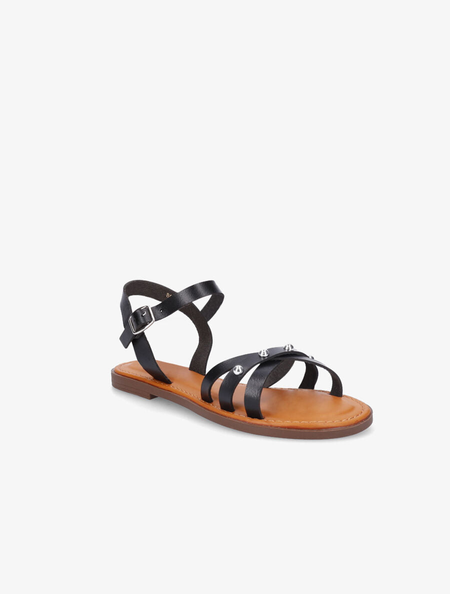 Nu-pieds à clous - Noir - 2