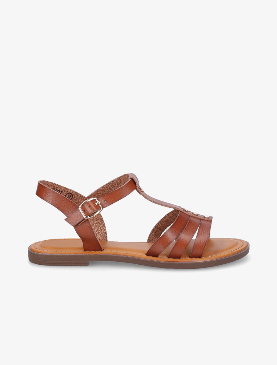 Nu-pieds classiques en simili - Camel - 1