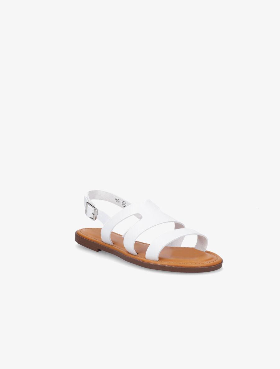 Nu-pieds classiques en simili - Blanc - 2