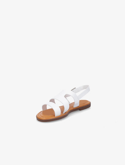 Nu-pieds classiques en simili - Blanc - 3