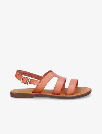 Nu-pieds classiques en simili - Corail - 1