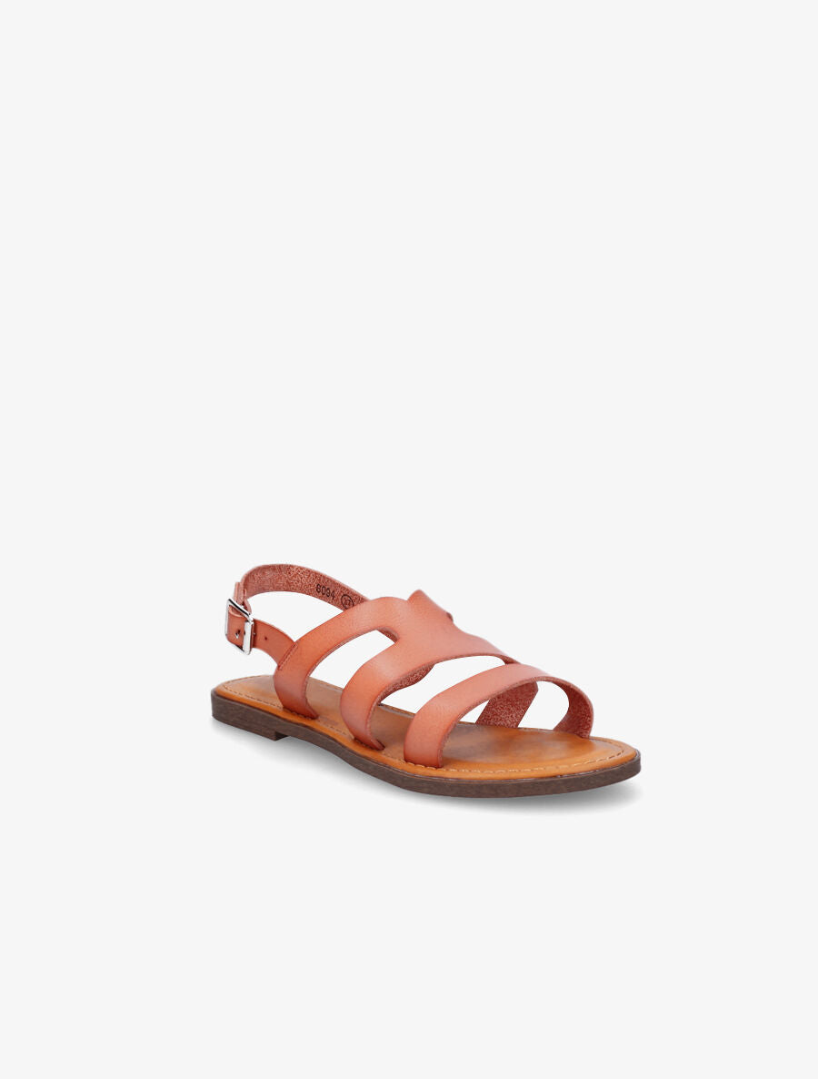 Nu-pieds classiques en simili - Corail - 2