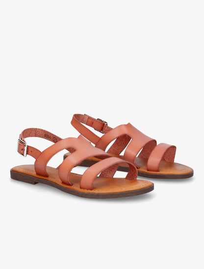 Nu-pieds classiques en simili - Corail - 4