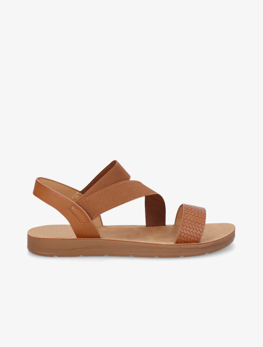 Nu-pieds élastiqués - Camel - 1