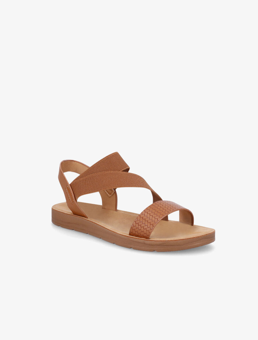 Nu-pieds élastiqués - Camel - 2