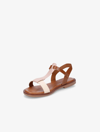 Nu-pieds à brides bicolore - Beige - 3