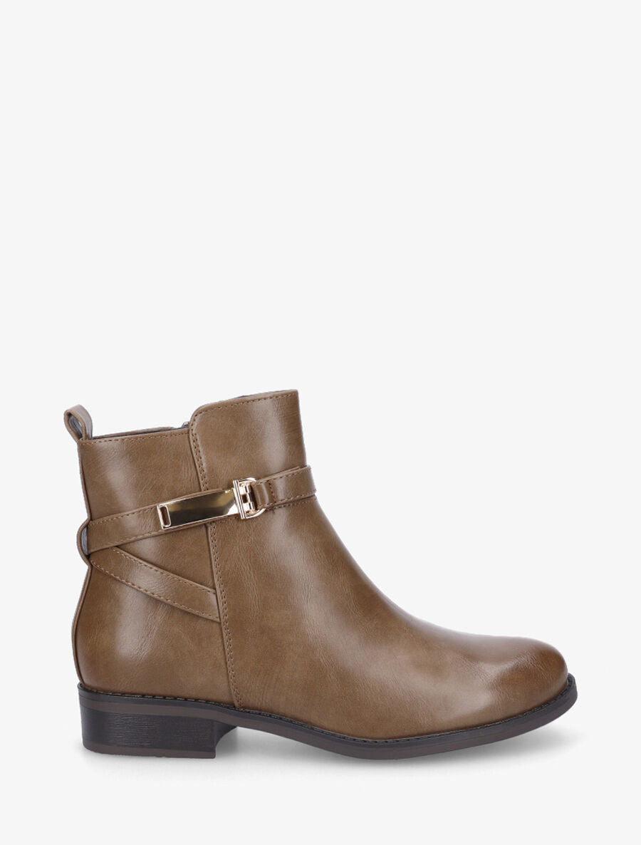 Bottines à boucle - Taupe - 5