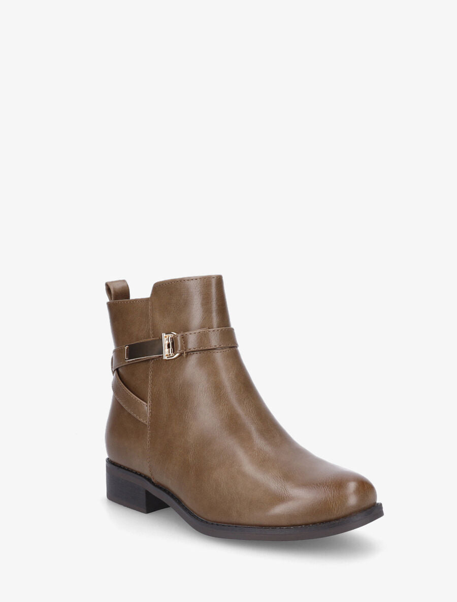 Bottines à boucle - Taupe - 2
