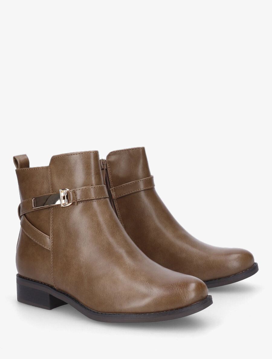 Bottines à boucle - Taupe - 4