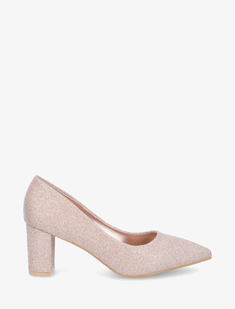 Escarpins mi-hauts irisés - Rose gold - 1