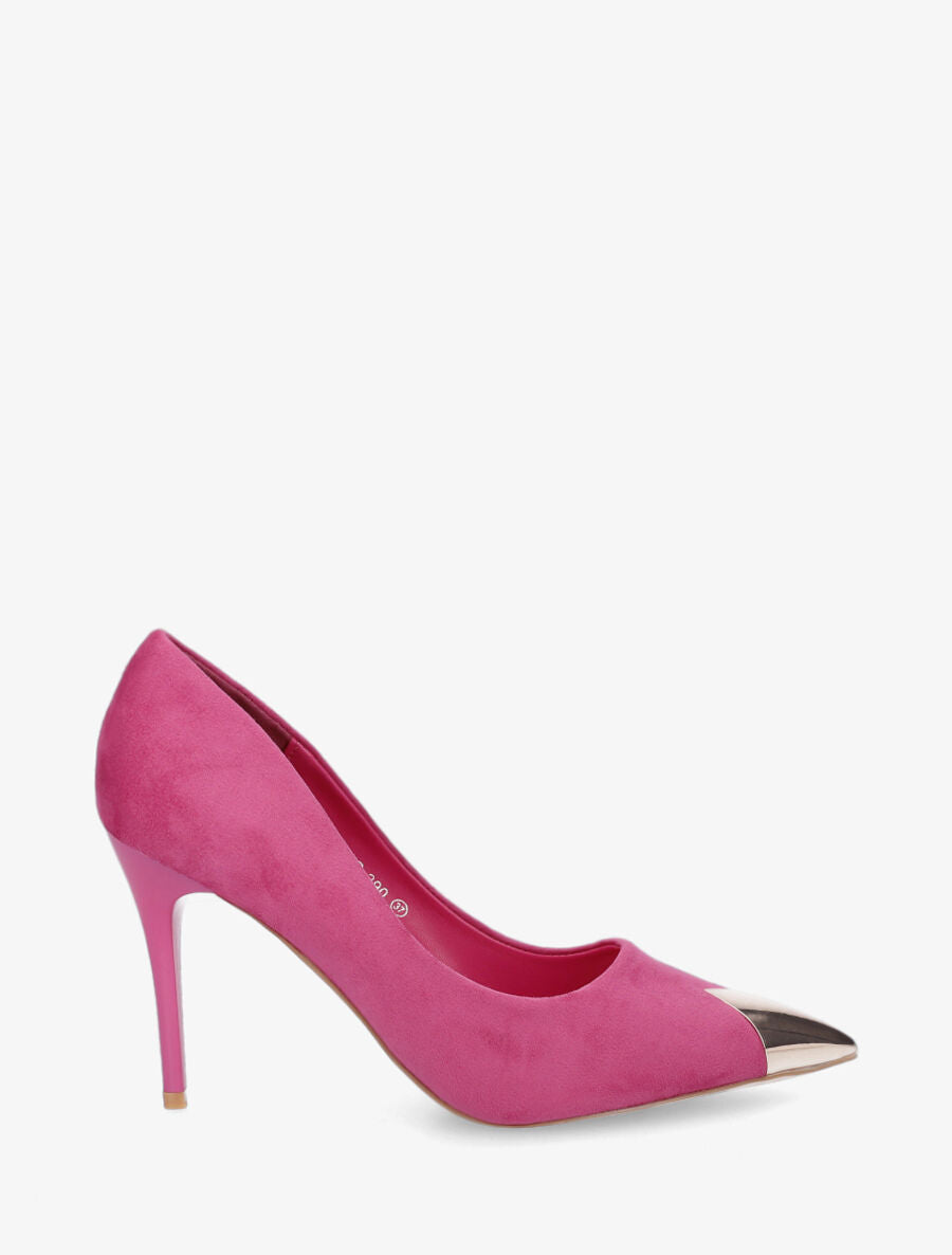 Escarpins hauts en suédine - Fuchsia - 1