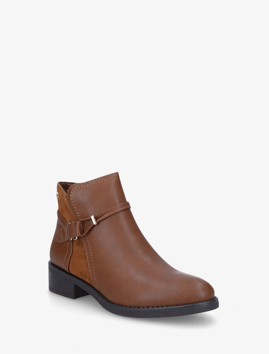 Bottines plates bi-matière - Camel - 2