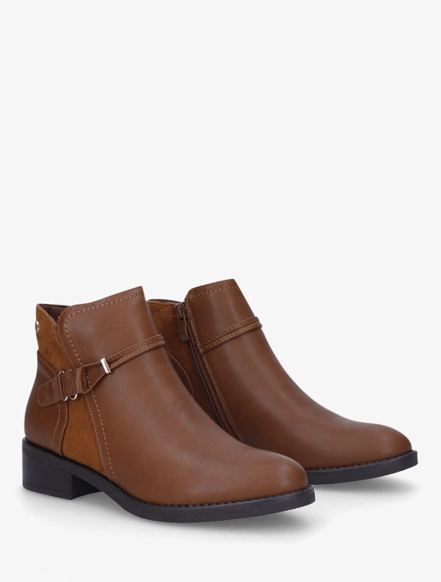 Bottines plates bi-matière - Camel - 4