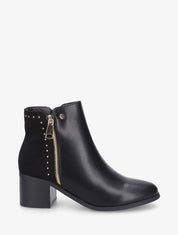 Bottines bi-matière cloutées - Noir - 5