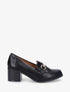Mocassins à talon et boucle - Noir - 1