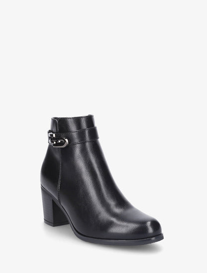 Bottines en simili à boucle - Noir - 2