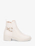 Bottines plates en simili - Beige - 5