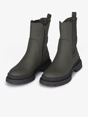 Boots montantes à semelles crantées - Kaki - 5