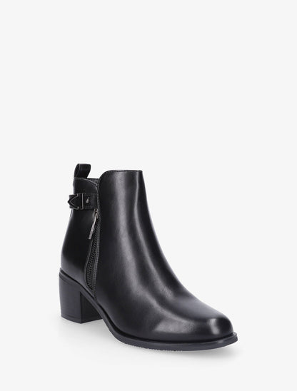 Bottines à zip et boucle - Noir - 2