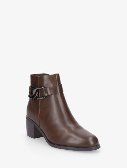Bottines à boucle - Marron - 2