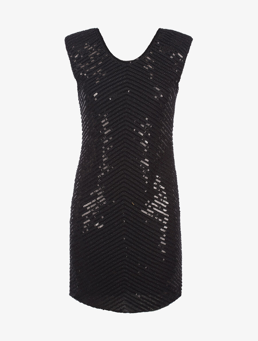 Robe à sequins basic  - noir - 1