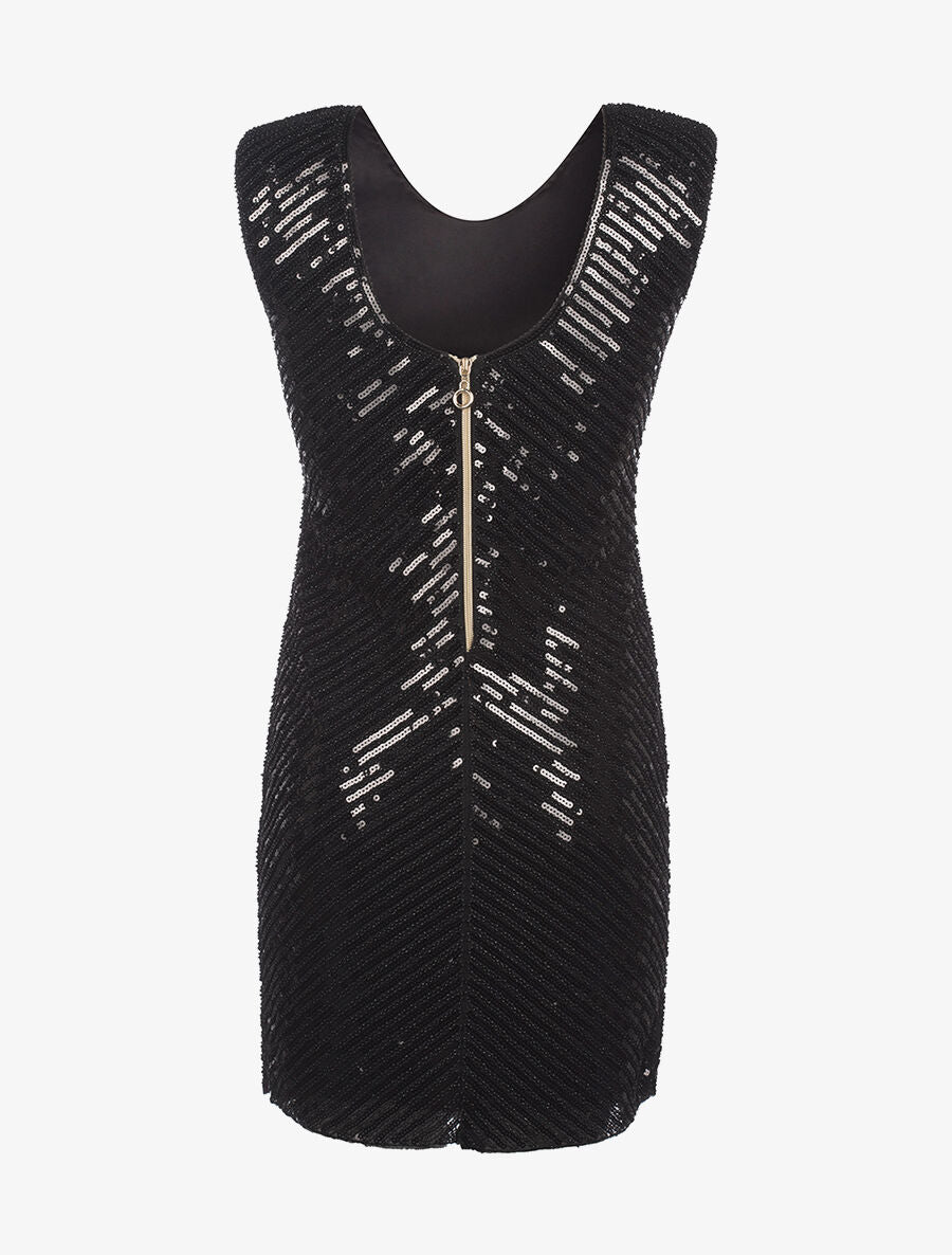 Robe à sequins basic  - noir - 2