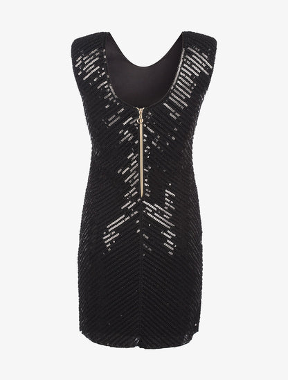 Robe à sequins basic  - noir - 2