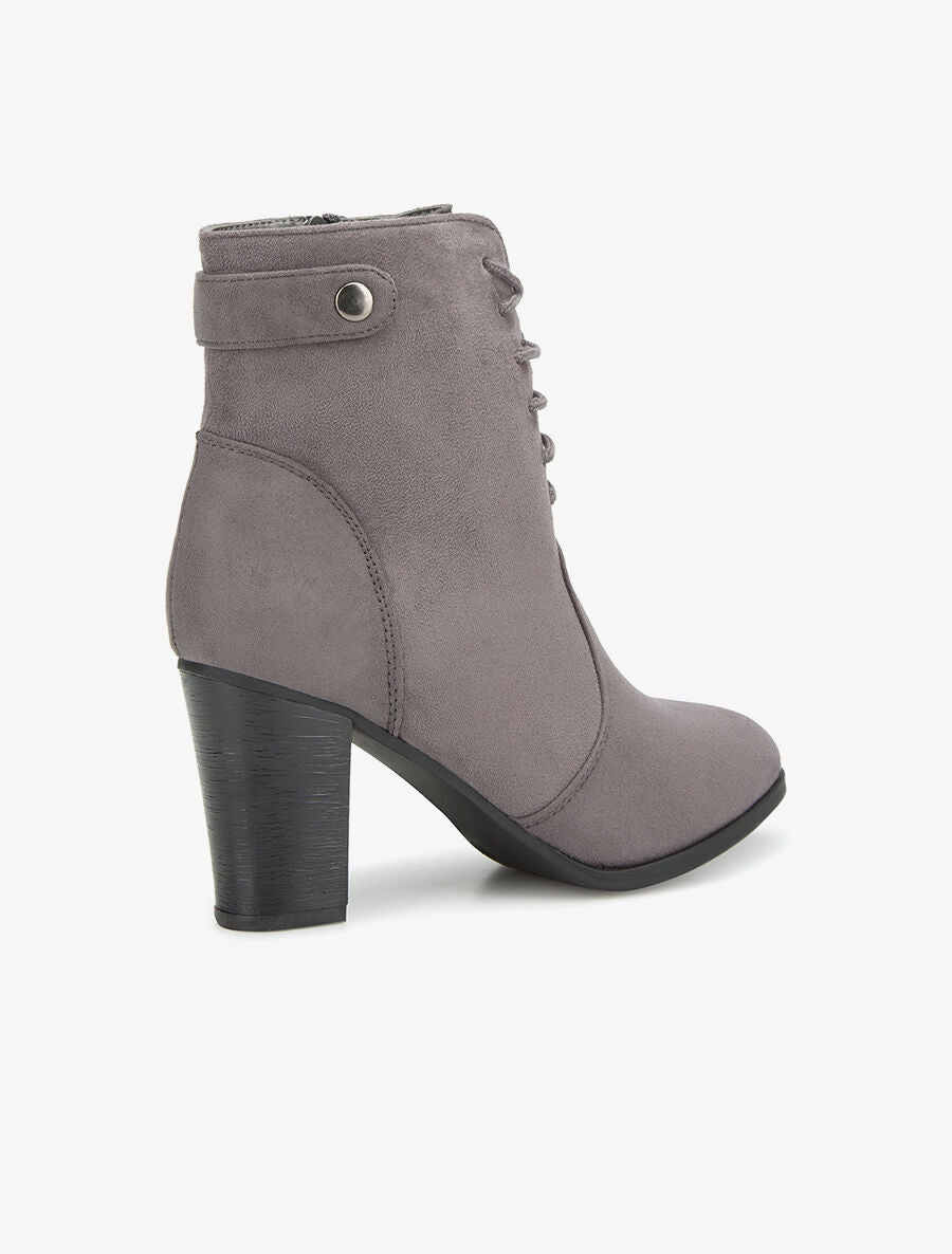 Bottines haute à lacets - gris - 4