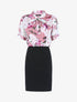 Robe à buste imprimé fleuri - Rose - 1