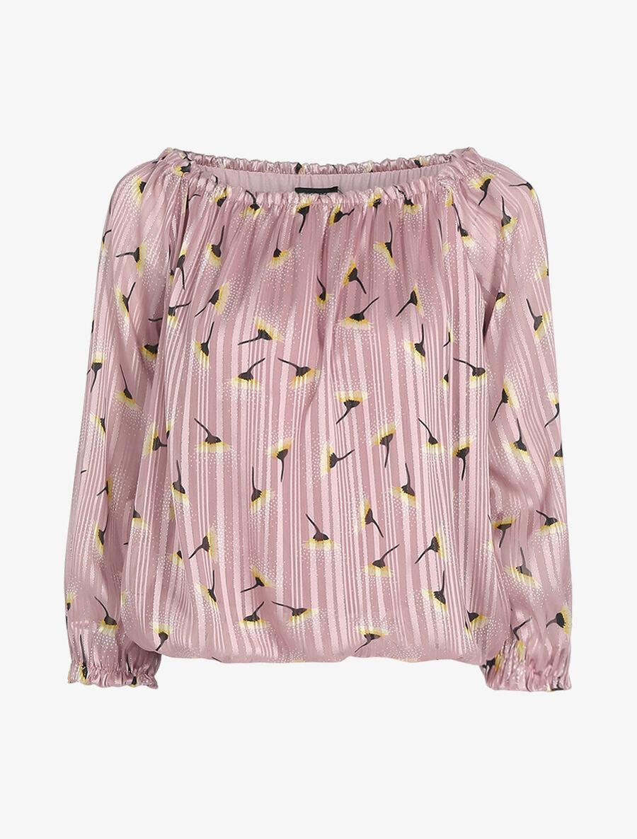 Blouse à imprimé pissenlits - Rose - 1