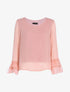Blouse fluide mouchetée - Rose - 1
