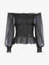 Crop top à détails mouchetés - Noir - 1