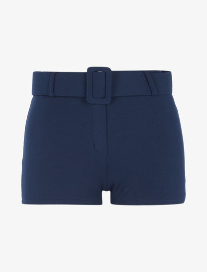 Mini short ceinturé - Marine - 1