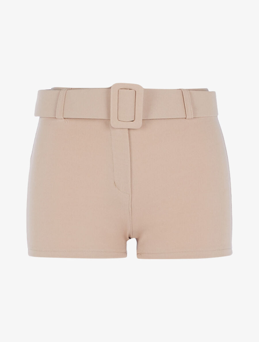 Mini short ceinturé - Beige - 1