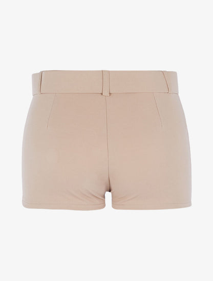 Mini short ceinturé - Beige - 2