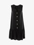 Robe à grand volant - Noir - 1