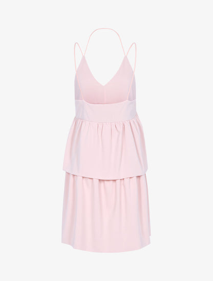 Robe loose à grands volants - Rose - 2