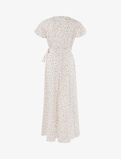 Robe à imprimé paquerettes - Écru - 2