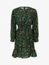 Robe courte à imprimé baroque fleuri - Vert - 1