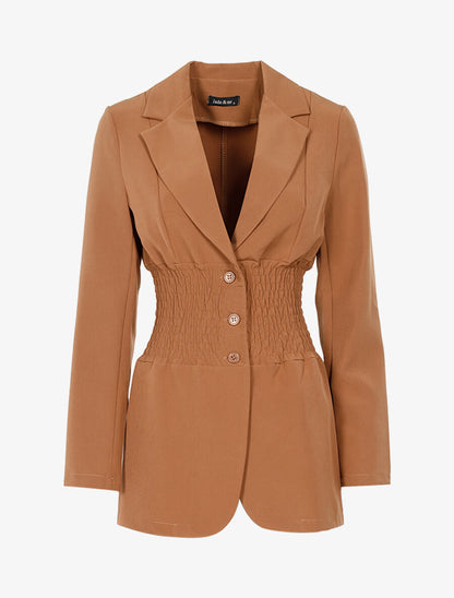 Veste à taille cintrée - Camel - 1