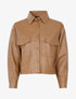 Veste boutonnée en simili - Camel - 1