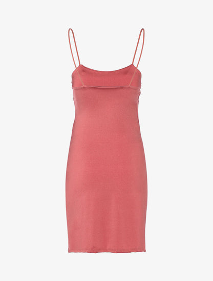 Robe moulante satinée - Rose foncé - 2