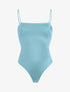 Body satiné à côtés échancrés - Turquoise - 1