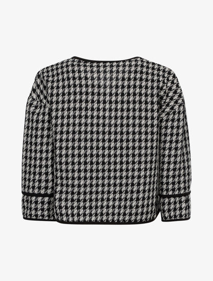 Veste courte effet tweed - Blanc/noir - 2