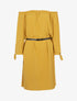 Robe fluide à col bardot - Jaune - 1