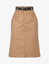 Jupe crayon en simili - Camel - 1
