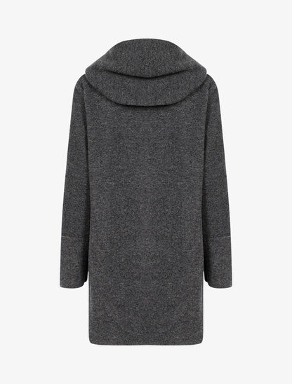 Manteau feutré à capuche - Gris foncé - 2