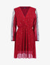 Robe à imprimé losanges irisés - Bordeaux - 1