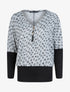 Pull chauve souris à imprimé petites fleurs - Gris clair - 1